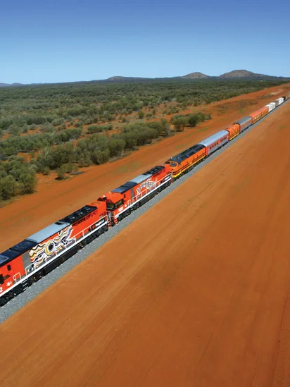 Railway line through the forest