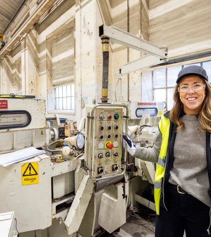 Ellen Erickson, produktionstekniker hos Vossloh i Sverige