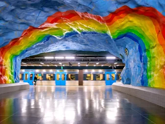 Der HSG-city im Einsatz im Stockholmer Untergrund