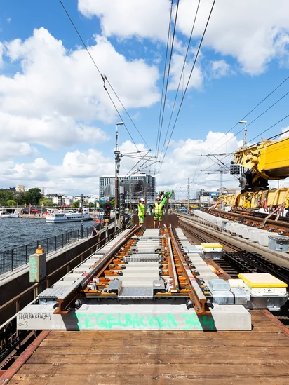 Railway line through the forest