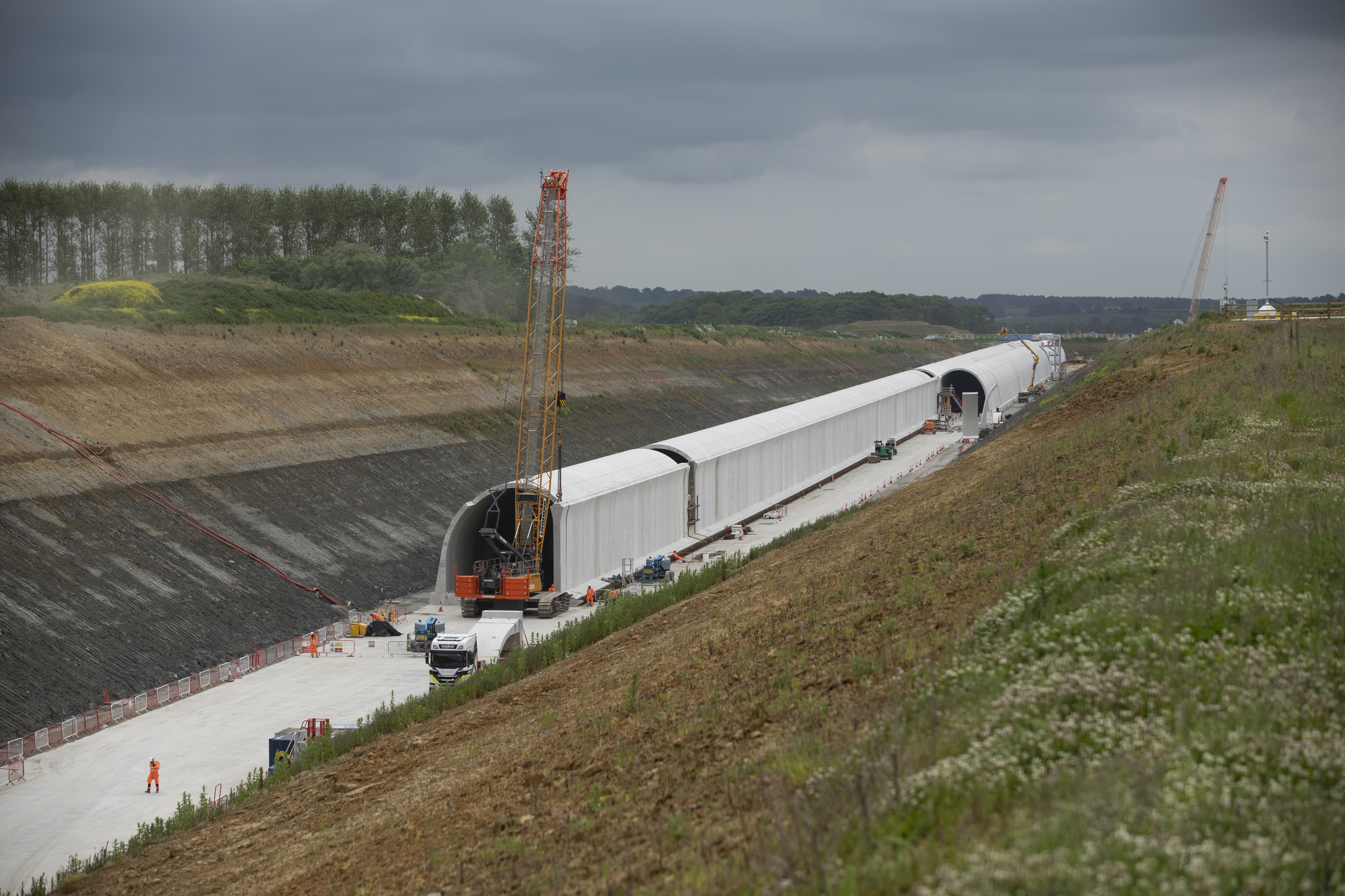 Construction progress on the Chipping Warden Green Tunnel