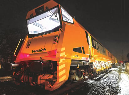 Vossloh’s High Speed Grinding train at work