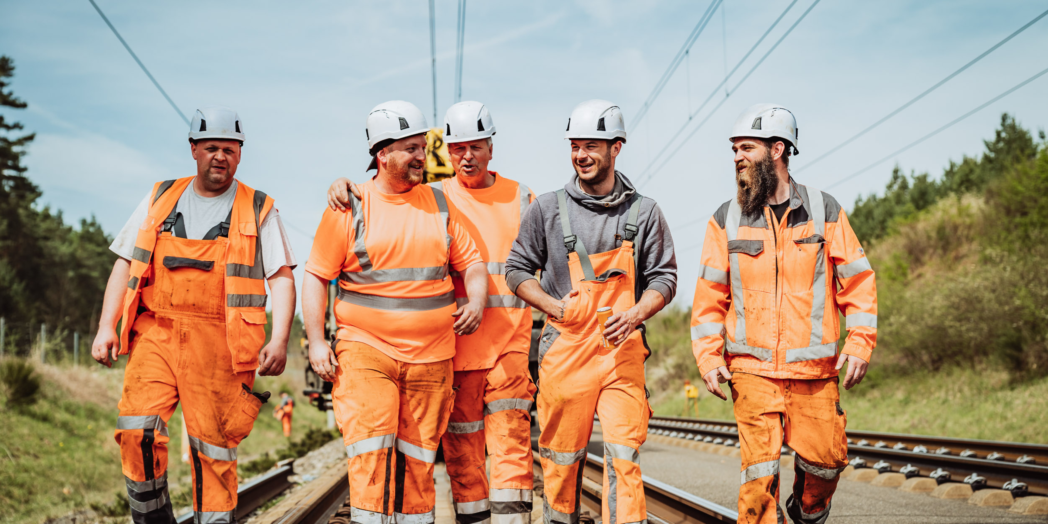 Vossloh employees on the tracks